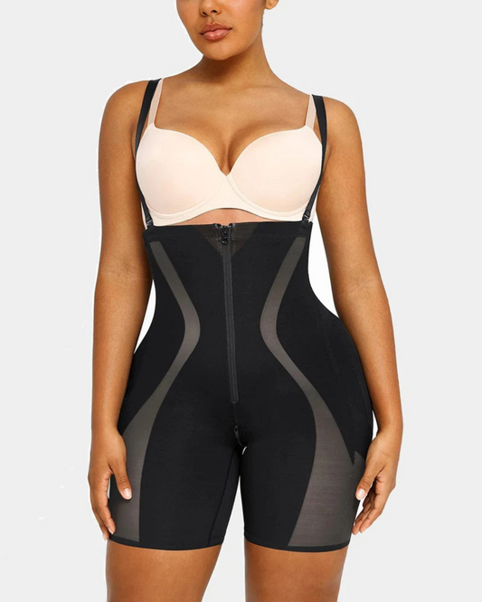 Body Shaper cu Fermoar Frontal și Ranforsare a Feselor