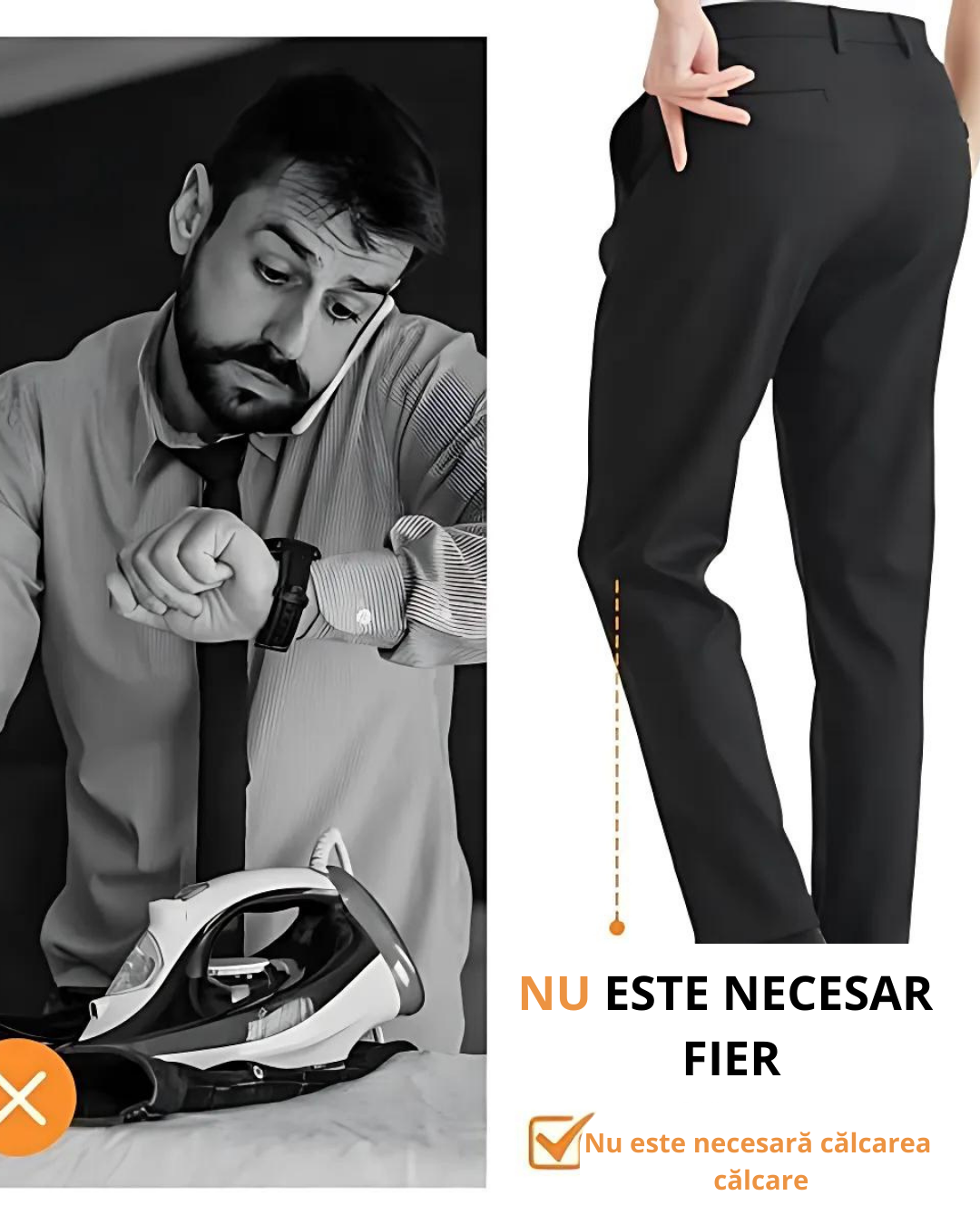 Pantaloni Classic High Stretch pentru bărbați