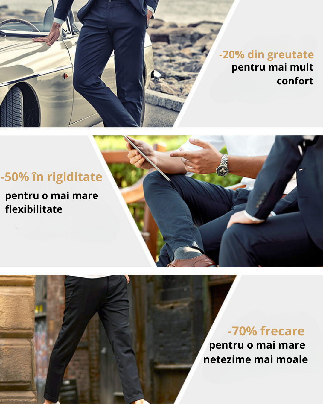 Pantaloni Classic High Stretch pentru bărbați